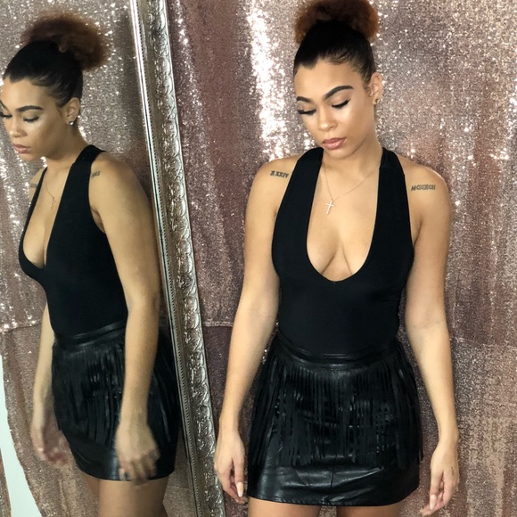 Leather fringe skirt - Picture 1 of 2